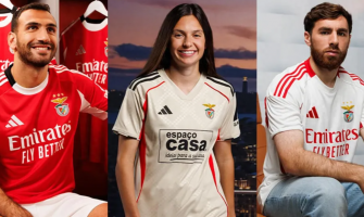 Benfica divulga camisolas para a época 25/26