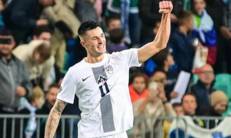 O jovem jogador Sesko é avistado