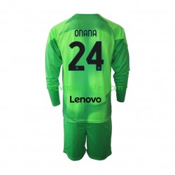 Camisolas Inter de Milão Andre Onana 24 Guarda-redes Criança Alternativo 2022-2023 Manga Comprida