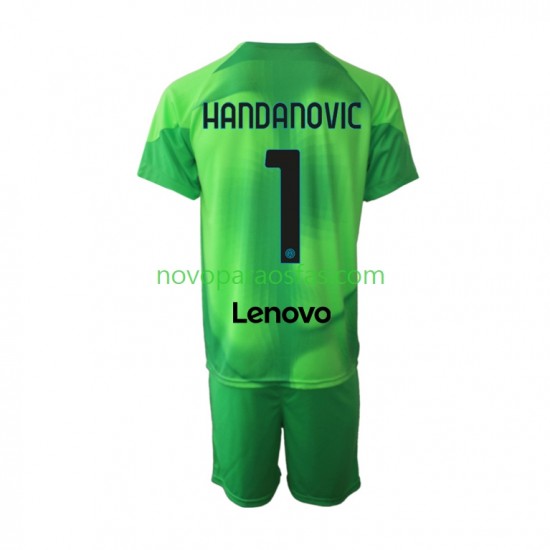 Camisolas Inter de Milão Samir Handanovic 1 Guarda-redes Criança Alternativo 2022-2023 Manga Curta
