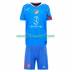 Camisolas Atlético Madrid Criança Alternativo 2025-2026 Manga Curta
