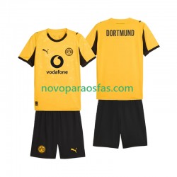 Camisolas Borussia Dortmund Cup Criança Casa 2025-2026 Manga Curta