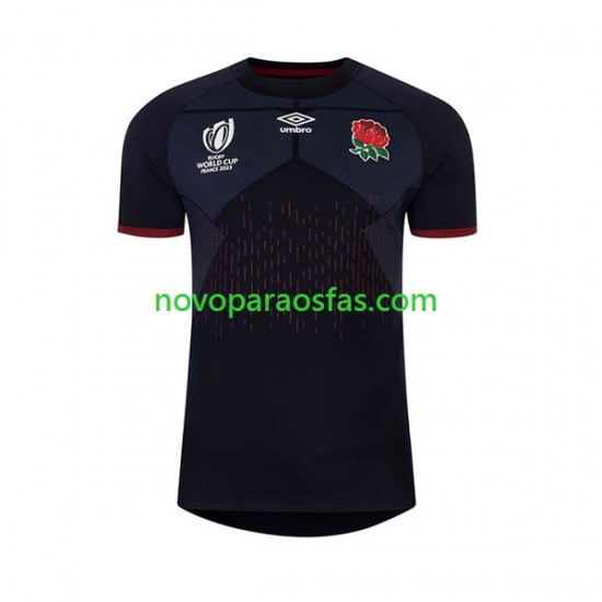 Camisolas Inglaterra Homem Visitante Rugby World Cup 2023 Manga Curta