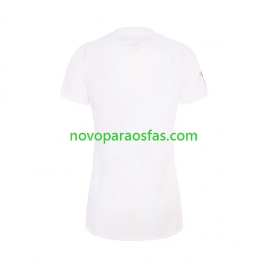 Camisolas Inglaterra Mulher Casa Rugby World Cup 2023 Manga Curta