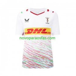 Camisolas Harlequins Homem Visitante Rugby 2024 Manga Curta