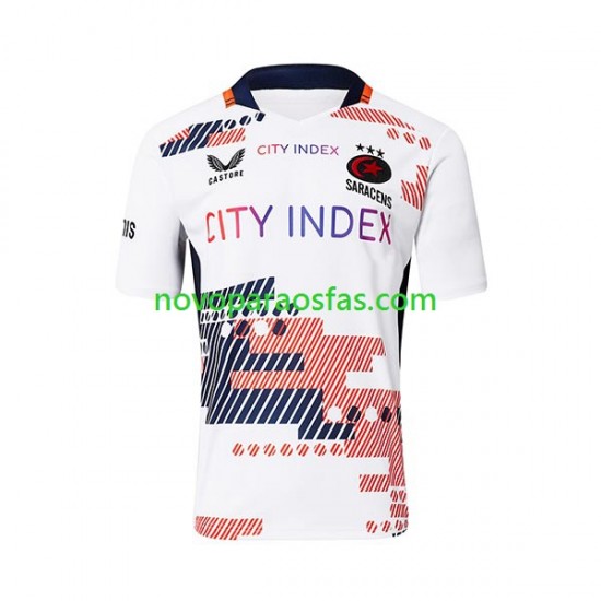 Camisolas Saracens Homem Visitante Rugby 2023 Manga Curta