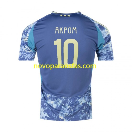 Camisolas AFC Ajax Chuba Akpom 10 Homem Visitante 2024-2025 Manga Curta