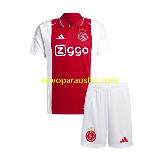 Camisolas AFC Ajax Criança Casa 2024-2025 Manga Curta