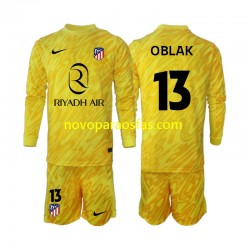 Camisolas Atlético Madrid Jan Oblak 13 Guarda-redes Criança Alternativo 2024-2025 Manga Comprida