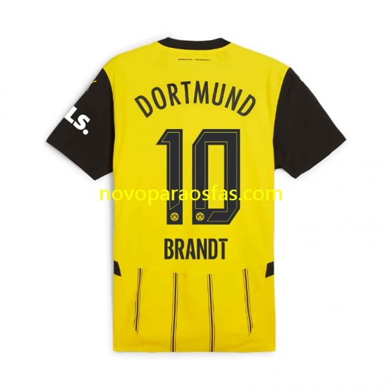Camisolas Borussia Dortmund Julian Brandt 10 Homem Casa 2024-2025 Manga Curta