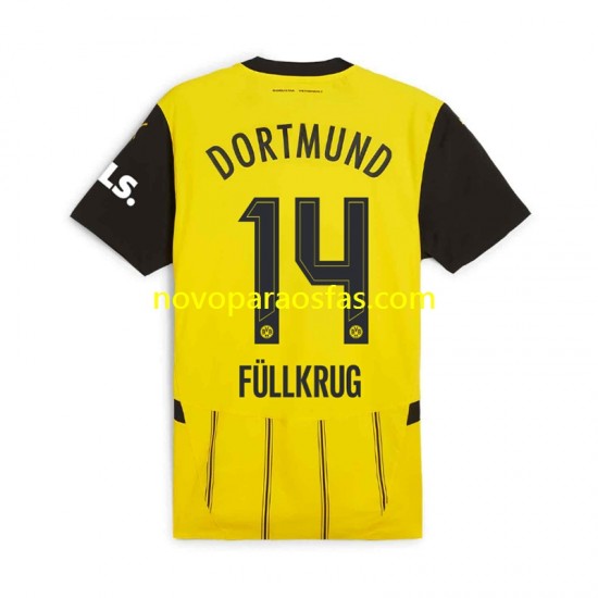 Camisolas Borussia Dortmund Niclas Fullkrug 14 Homem Casa 2024-2025 Manga Curta