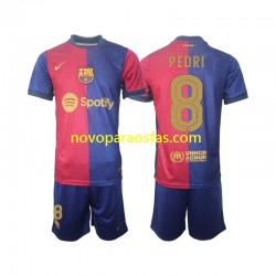 Camisolas FC Barcelona UCL Font PEDRI 8 Criança Casa 2024-2025 Manga Curta