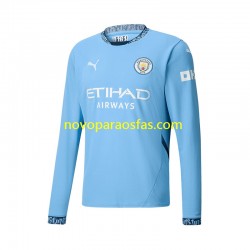 Camisolas Manchester City Homem Casa 2024-2025 Manga Comprida