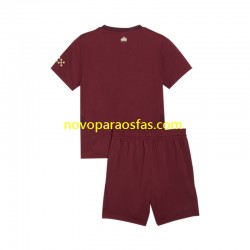 Camisolas Manchester City Criança Alternativo 2024-2025 Manga Curta