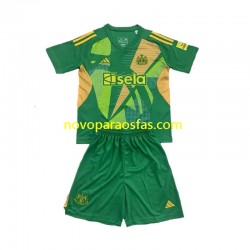 Camisolas Newcastle United Guarda-redes Criança Casa 2024-2025 Manga Curta