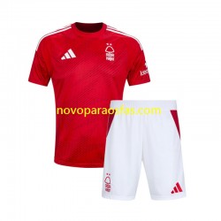 Camisolas Nottingham Forest Criança Casa 2024-2025 Manga Curta