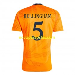 Camisolas Real Madrid BELLINGHAM 5 Homem Visitante 2024-2025 Manga Curta