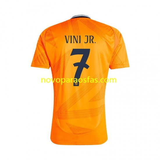 Camisolas Real Madrid VINI JR 7 Homem Visitante 2024-2025 Manga Curta