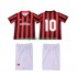 Camisolas AC Milan 10 1990 1991 Retro Criança Casa Manga Curta