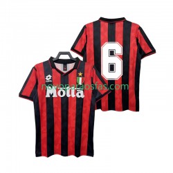 Camisolas AC Milan 6 1993 Retro Homem Casa 1994 Manga Curta