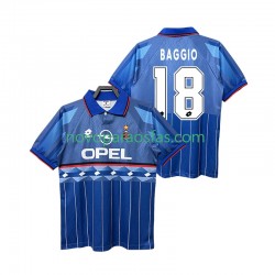 Camisolas AC Milan BAGGIO 18 1995 1996 Retro Homem Visitante Manga Curta