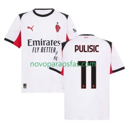 Camisolas AC Milan Christian Pulisic 11 Homem Visitante 2025-2026 Manga Curta