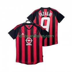 Camisolas AC Milan INZAGHI 9 2003 Retro Homem Casa 2002 Manga Curta