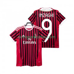 Camisolas AC Milan INZAGHI 9 2012 Retro Homem Casa 2011 Manga Curta