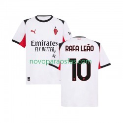 Camisolas AC Milan Rafael Leao 10 Homem Visitante 2025-2026 Manga Curta