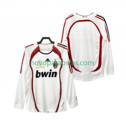 Camisolas AC Milan 2007 Retro Homem Visitante 2006 Manga Comprida
