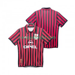 Camisolas AC Milan 2000 Retro Homem Casa 1999 Manga Curta