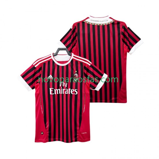 Camisolas AC Milan 2012 Retro Homem Casa 2011 Manga Curta