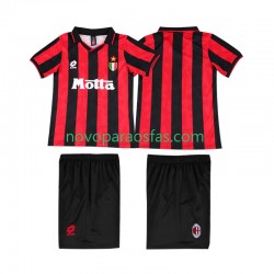 Camisolas AC Milan 1993 Retro Criança Casa 1994 Manga Curta