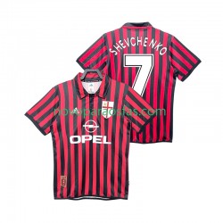Camisolas AC Milan SHEVCHENKO 7 2000 Retro Homem Casa 1999 Manga Curta