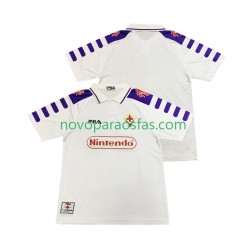 Camisolas ACF Fiorentina Retro Homem Visitante 1998 1999 Manga Curta