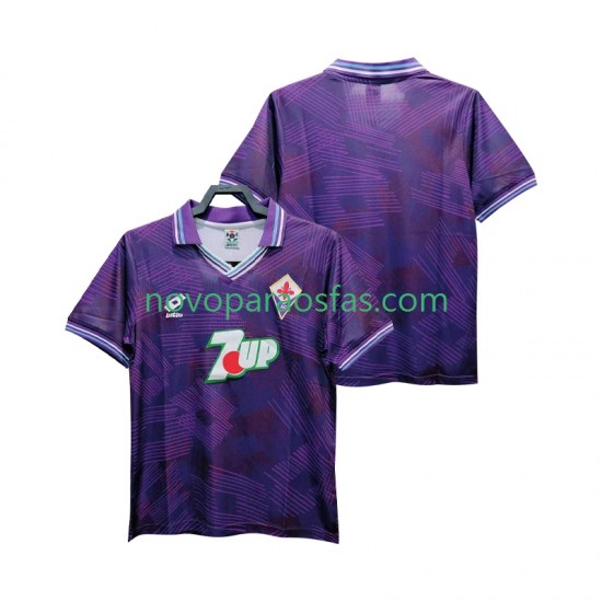 Camisolas ACF Fiorentina 1992 1993 Retro Homem Casa Manga Curta