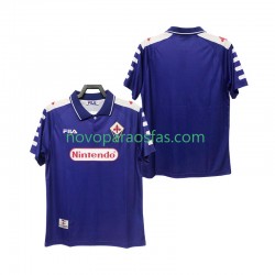 Camisolas ACF Fiorentina Retro Homem Casa 1998 1999 Manga Curta