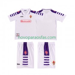 Camisolas ACF Fiorentina Retro Criança Visitante 1998 1999 Manga Curta