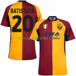 Camisolas AS Roma Batistuta 20 2000 2001 Retro Homem Casa Manga Curta