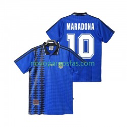 Camisolas Argentina MARADONA 10 Retro Homem Visitante 1994 Manga Curta