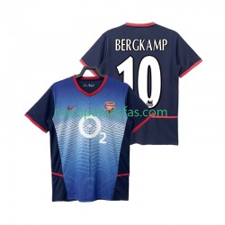Camisolas Arsenal BERGKAMP 10 Retro Homem Visitante 2004 2002 Manga Curta