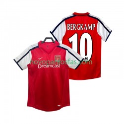 Camisolas Arsenal BERGKAMP 10 2001 Retro Homem Casa 2002 Manga Curta