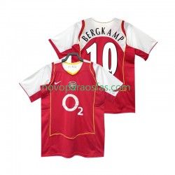 Camisolas Arsenal BERGKAMP 10 2005 Retro Homem Casa 2004 Manga Curta