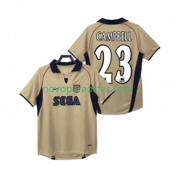 Camisolas Arsenal CAMPBELL 23 2001 Retro Homem Visitante 2002 Manga Curta