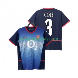 Camisolas Arsenal COLE 3 Retro Homem Visitante 2004 2002 Manga Curta