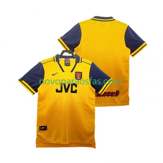 Camisolas Arsenal 1996 1997 Retro Homem Visitante Manga Curta
