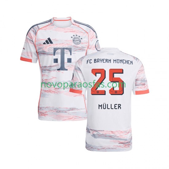 Camisolas Bayern de Munique Thomas Muller 25 Homem Visitante 2025-2026 Manga Curta