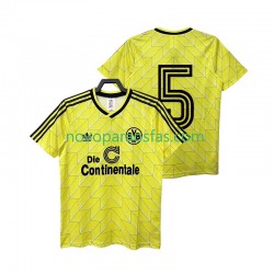 Camisolas Borussia Dortmund 5 1988 1989 Retro Homem Casa Manga Curta