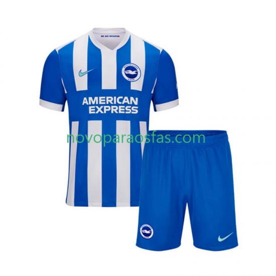 Camisolas Brighton & Hove Albion Criança Casa 2025-2026 Manga Curta