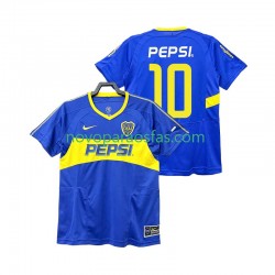Camisolas CA Boca Juniors PEPSI 10 2003 Retro Homem Casa 2004 Manga Curta